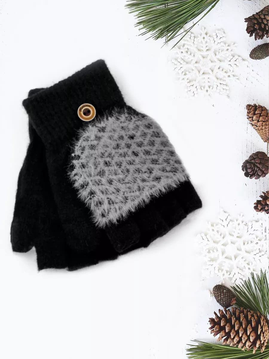 Митенки-перчатки-варежки без пальцев (6-9 лет)