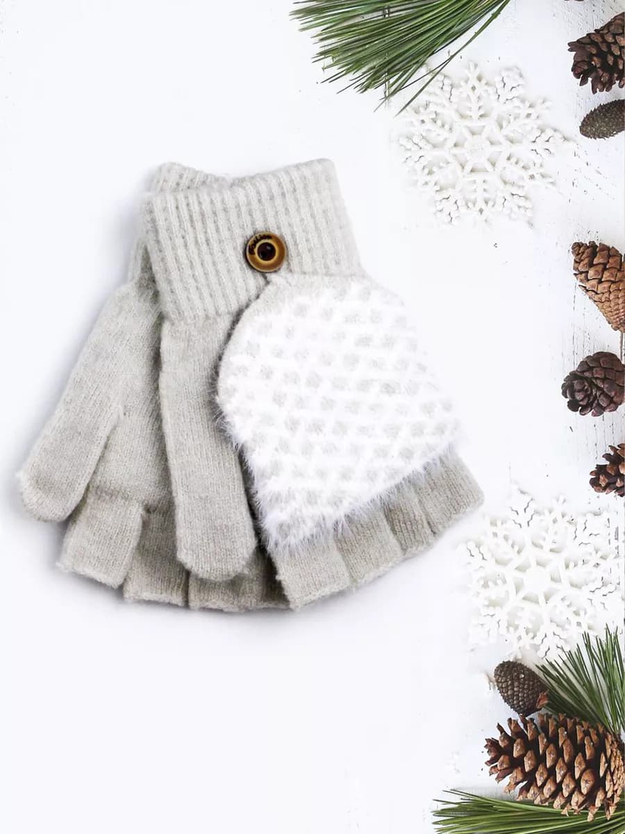 Митенки-перчатки-варежки без пальцев (6-9 лет)