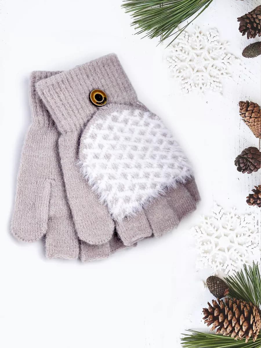 Митенки-перчатки-варежки без пальцев (6-9 лет)