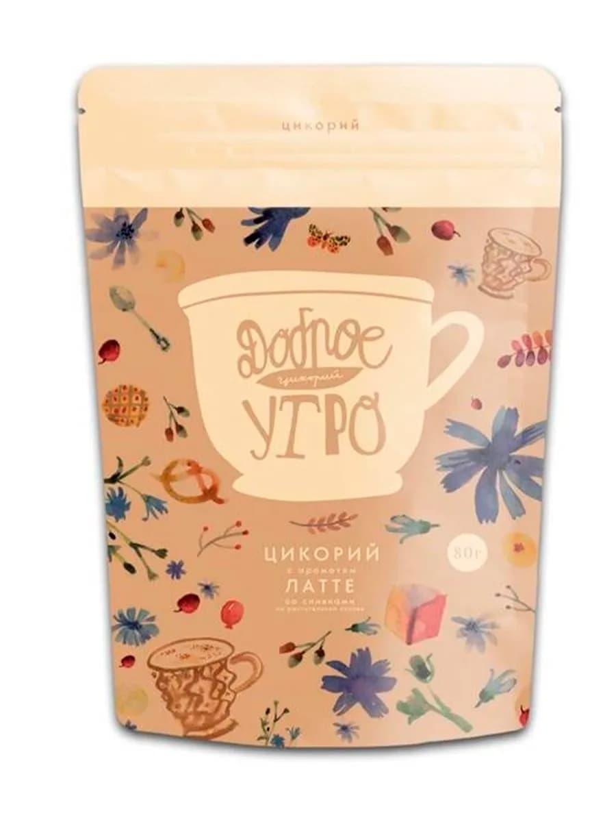 Растворимый цикорий натуральный Латте, 80 г
