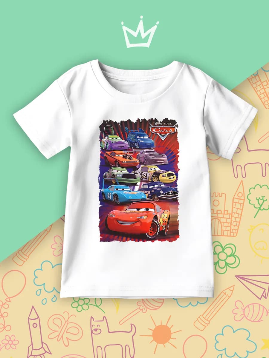 Детская футболка Молния МакКуин Тачки Disney Гоночные Авто - фото 1