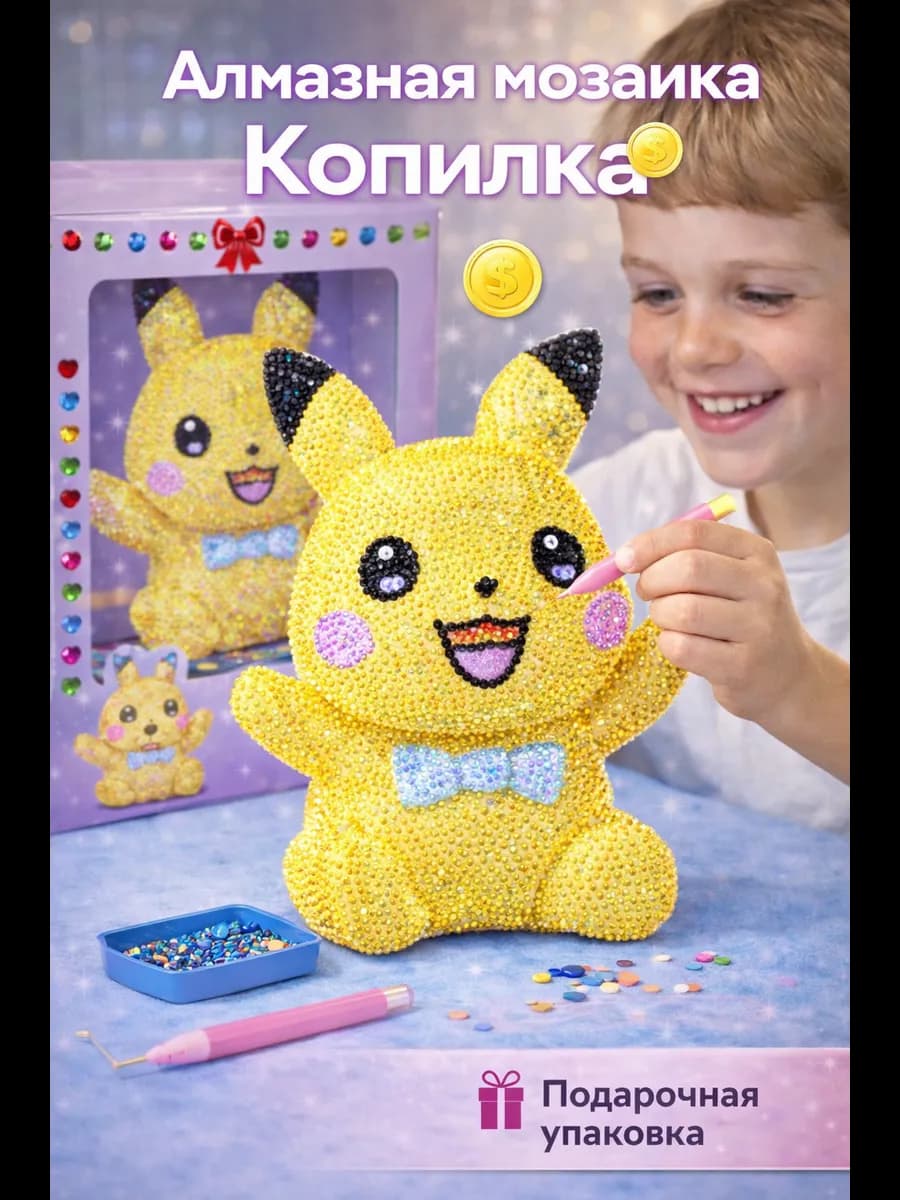 Развивающий подарочный набор алмазной мозаики для творчества