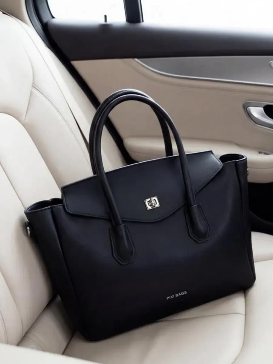 Сумка тоут черная большая а4