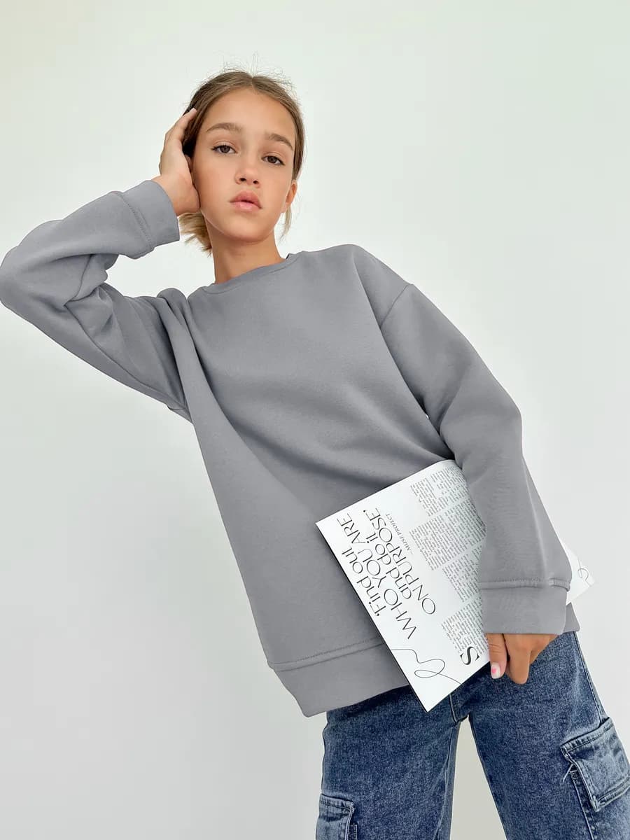 Свитшот оверсайз для подростка с начесом