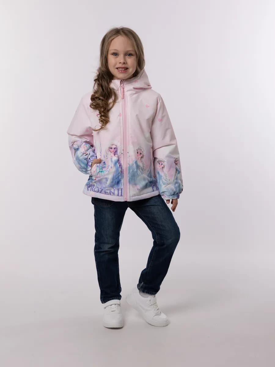 Куртка детская с капюшоном с флисом теплая