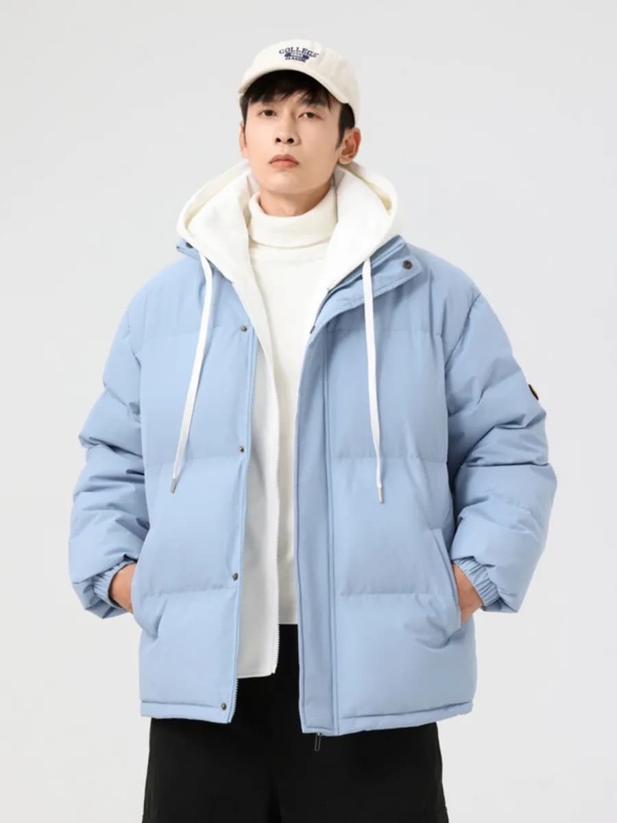 Куртка с тканевым капюшоном