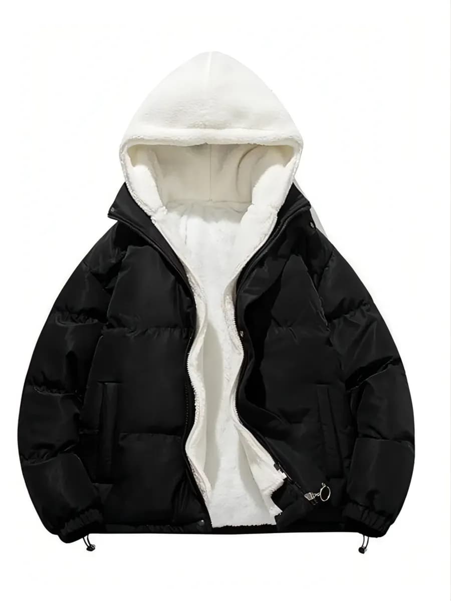 Куртка зимняя с меховым капюшоном