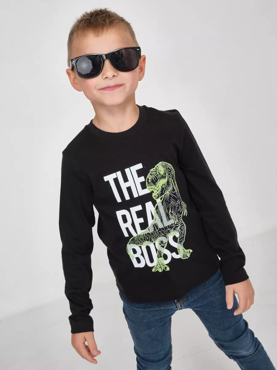 Лонгслив повседневный принт в садик