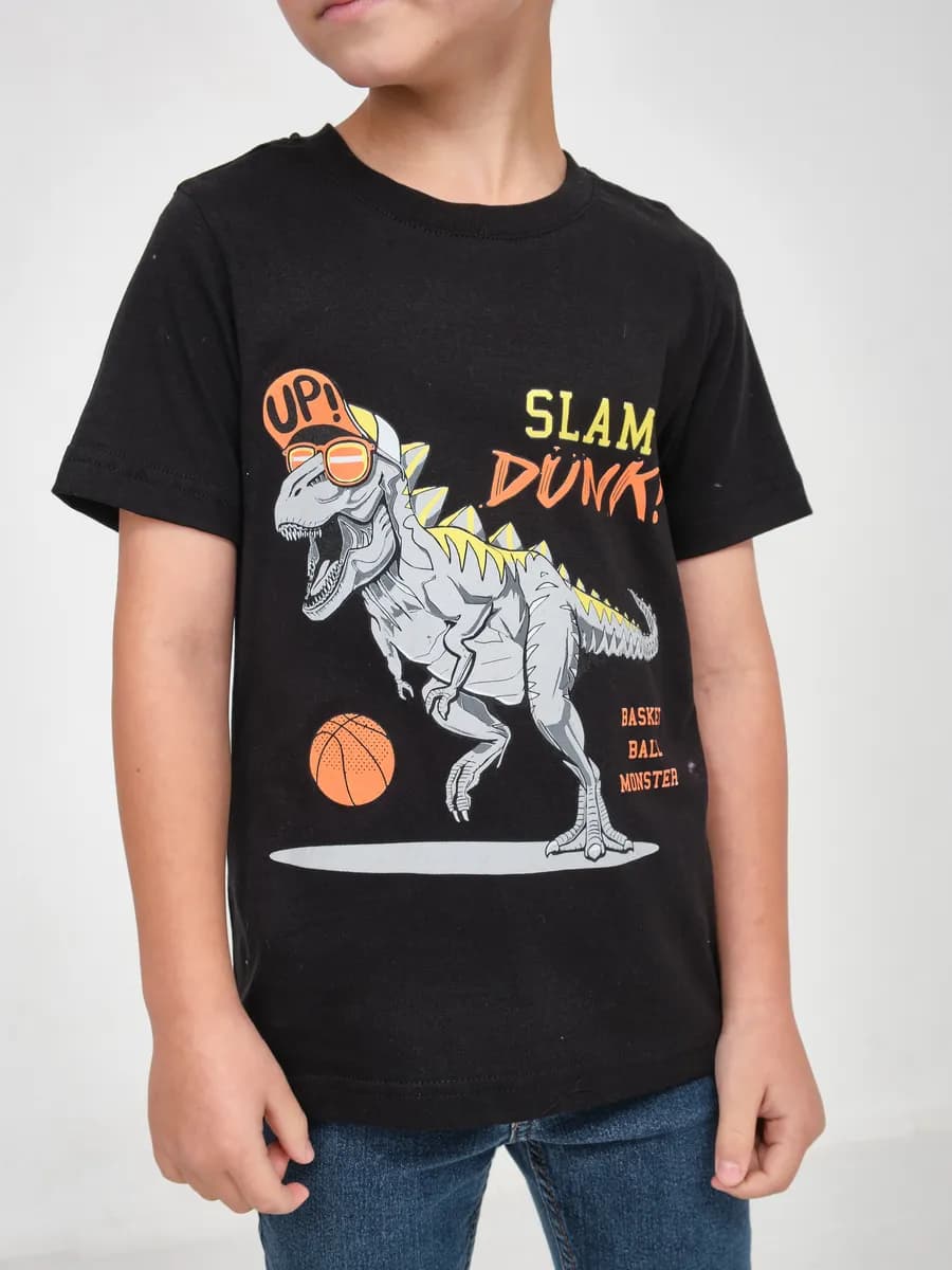 Футболка с принтом хлопок - фото 1