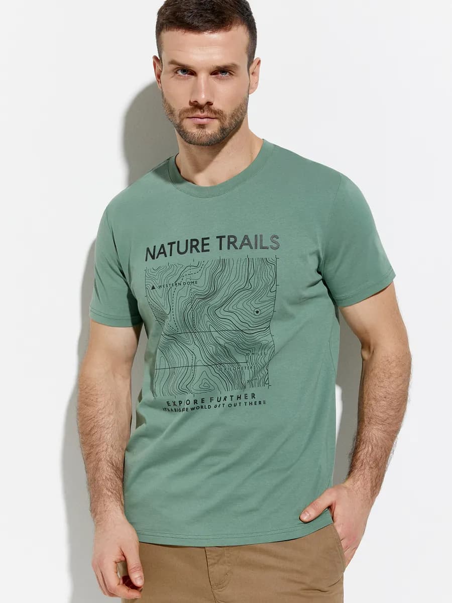 Футболка мужская с принтом больших размеров