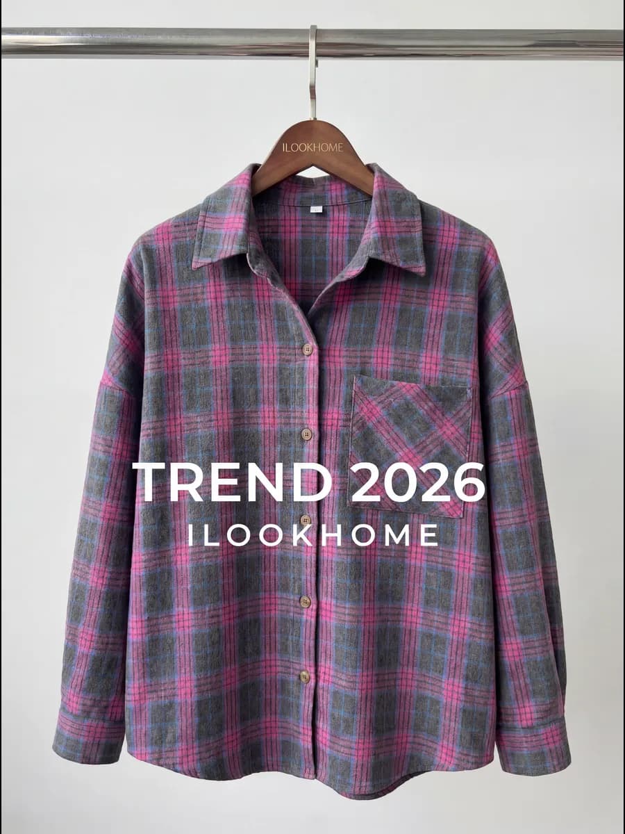 Рубашка в клетку женская