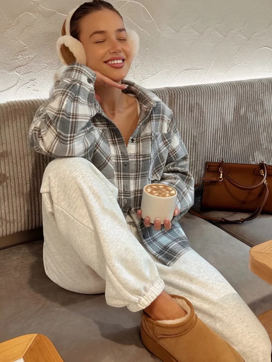 Рубашка в клетку оверсайз