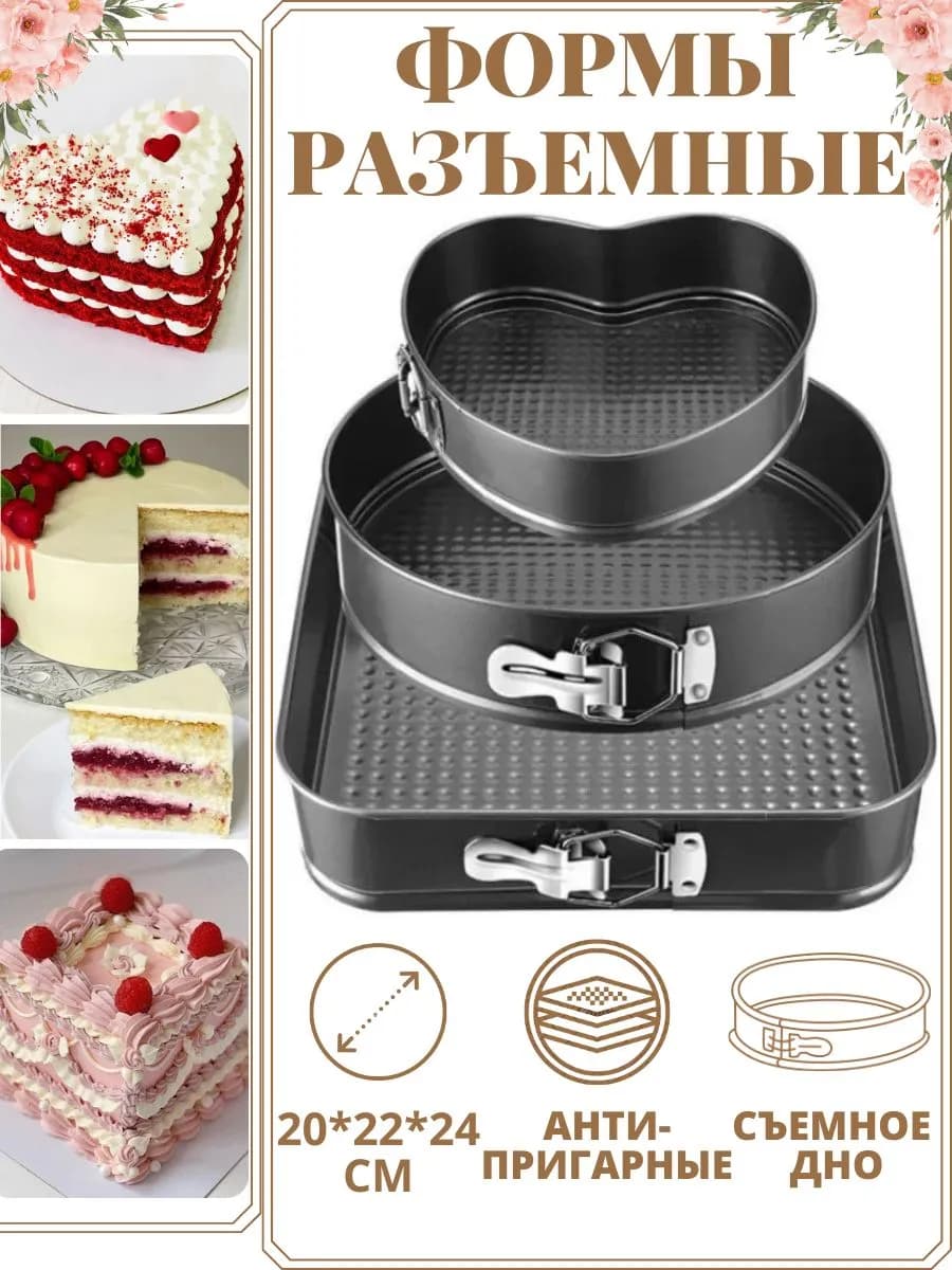 Формы для выпечки и запекания разъемные