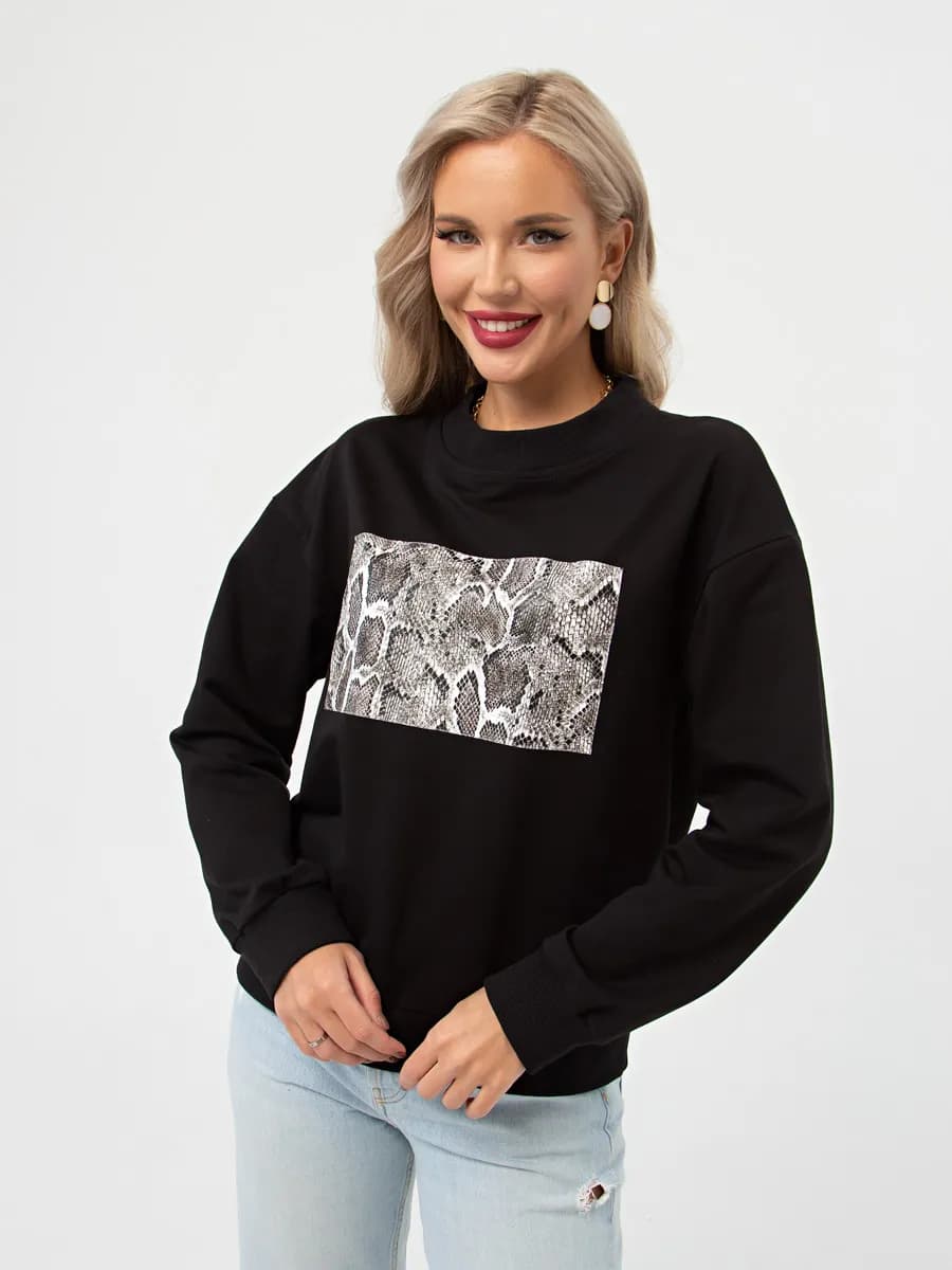 Свитшот оверсайз повседневный хлопок