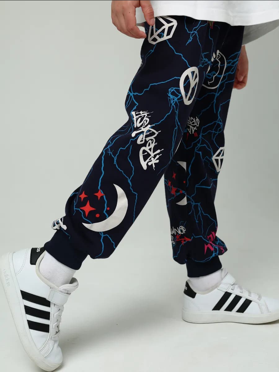 Брюки домашние трикотажные с манжетами