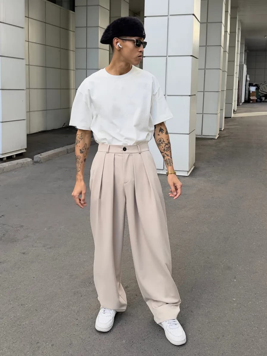 Брюки широкие классические свободные оверсайз