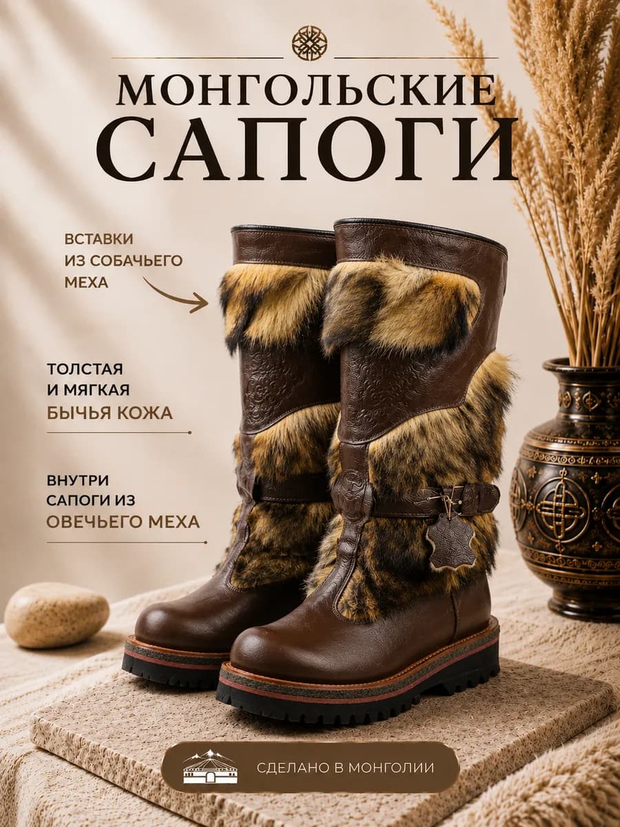 Унты зимние мужские монгольские Хан