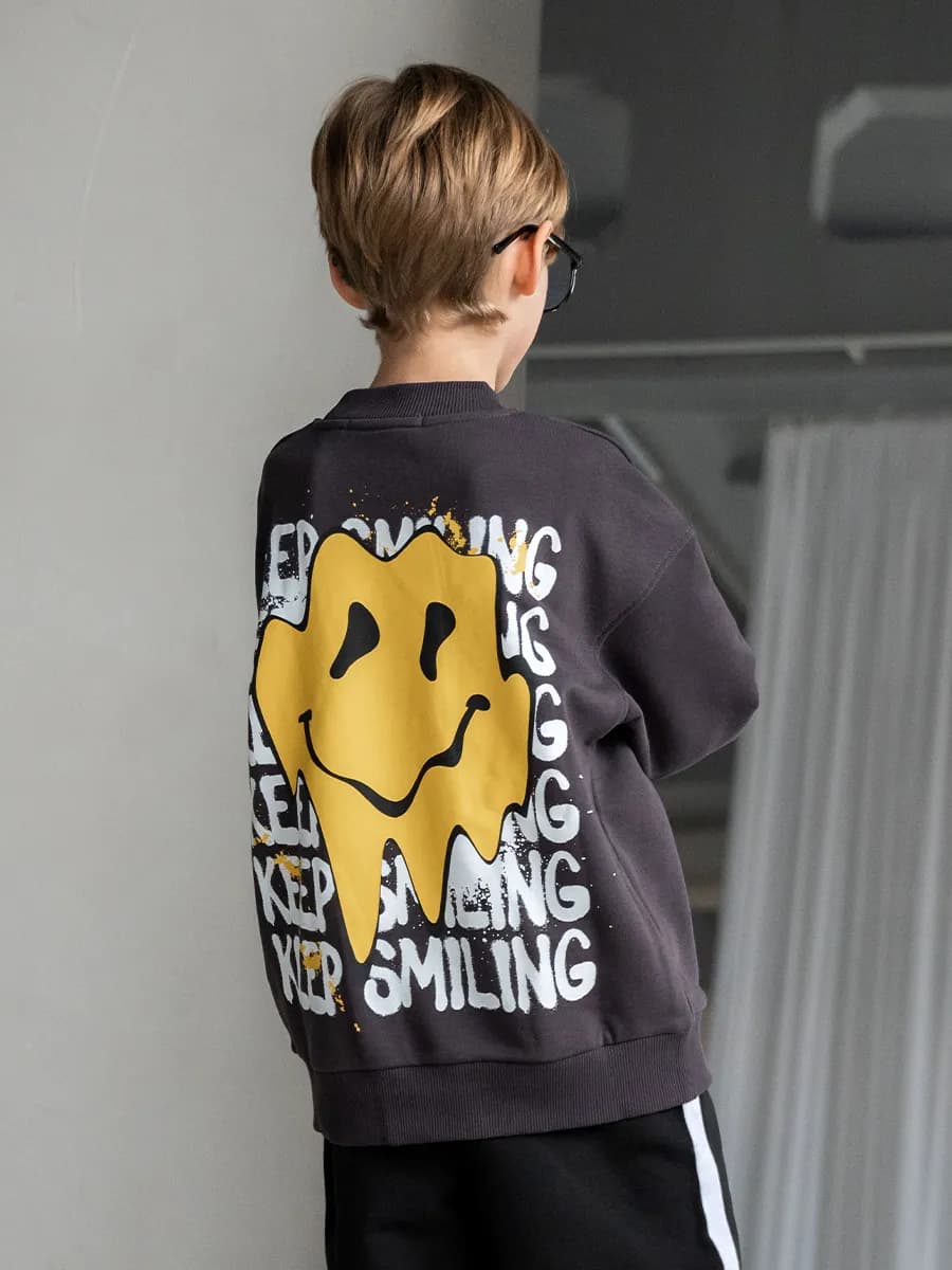 Толстовка свитшот для мальчика с принтом