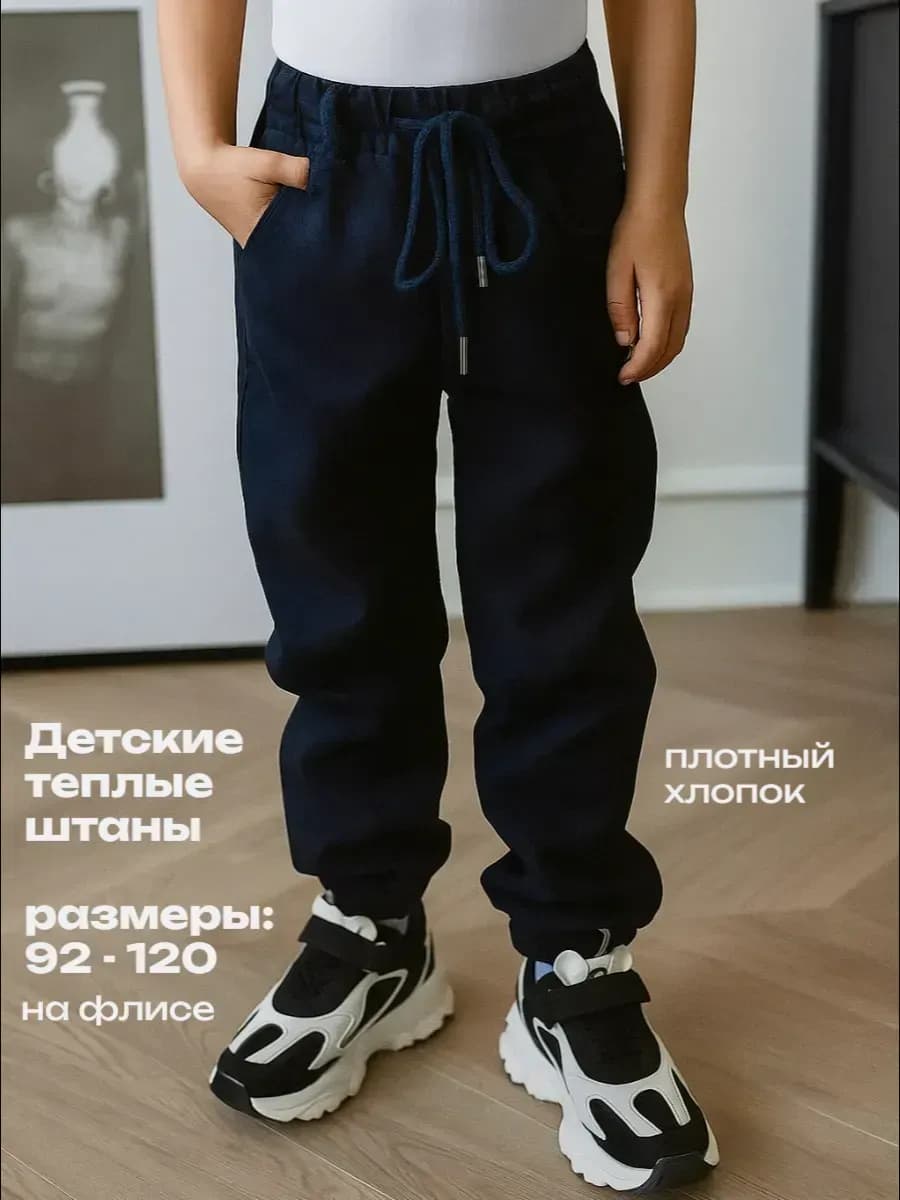 Брюки детские джоггеры на флисе