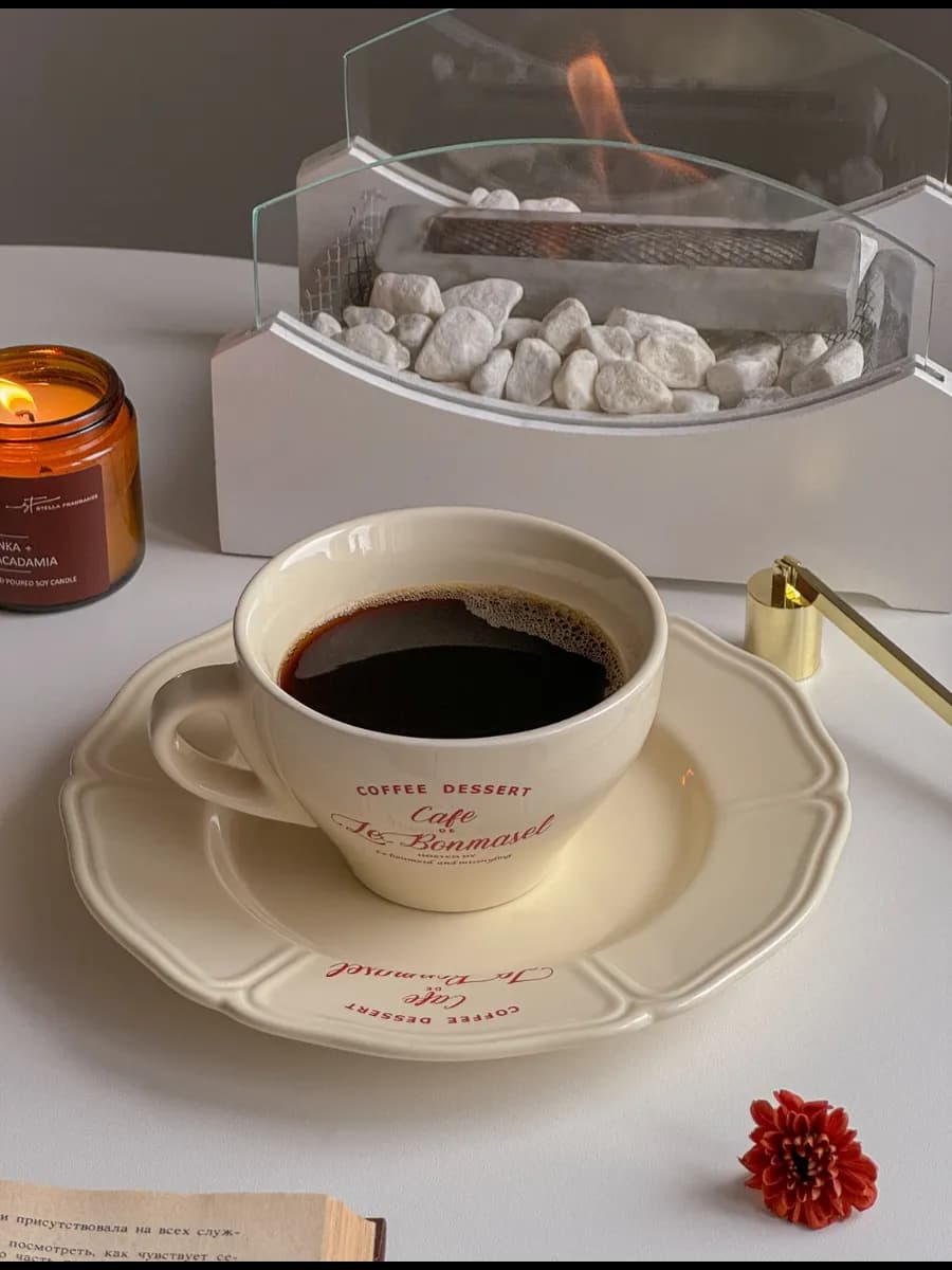 Чайная пара набор блюдце и чашка, 300 мл