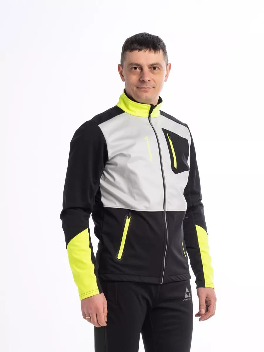 Куртка спортивная лыжная SOFTSHELL WARM для бега муж - фото 1