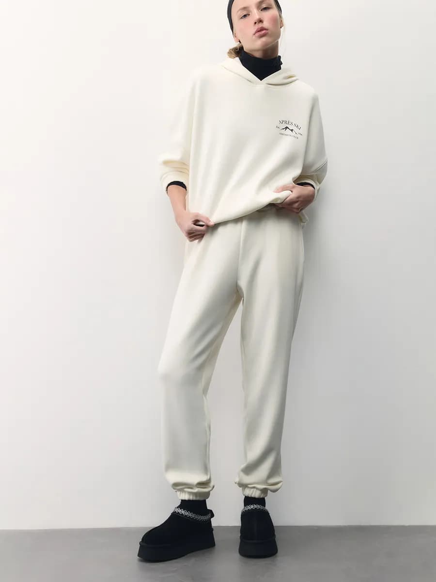 Брюки-джоггеры спортивные с начесом