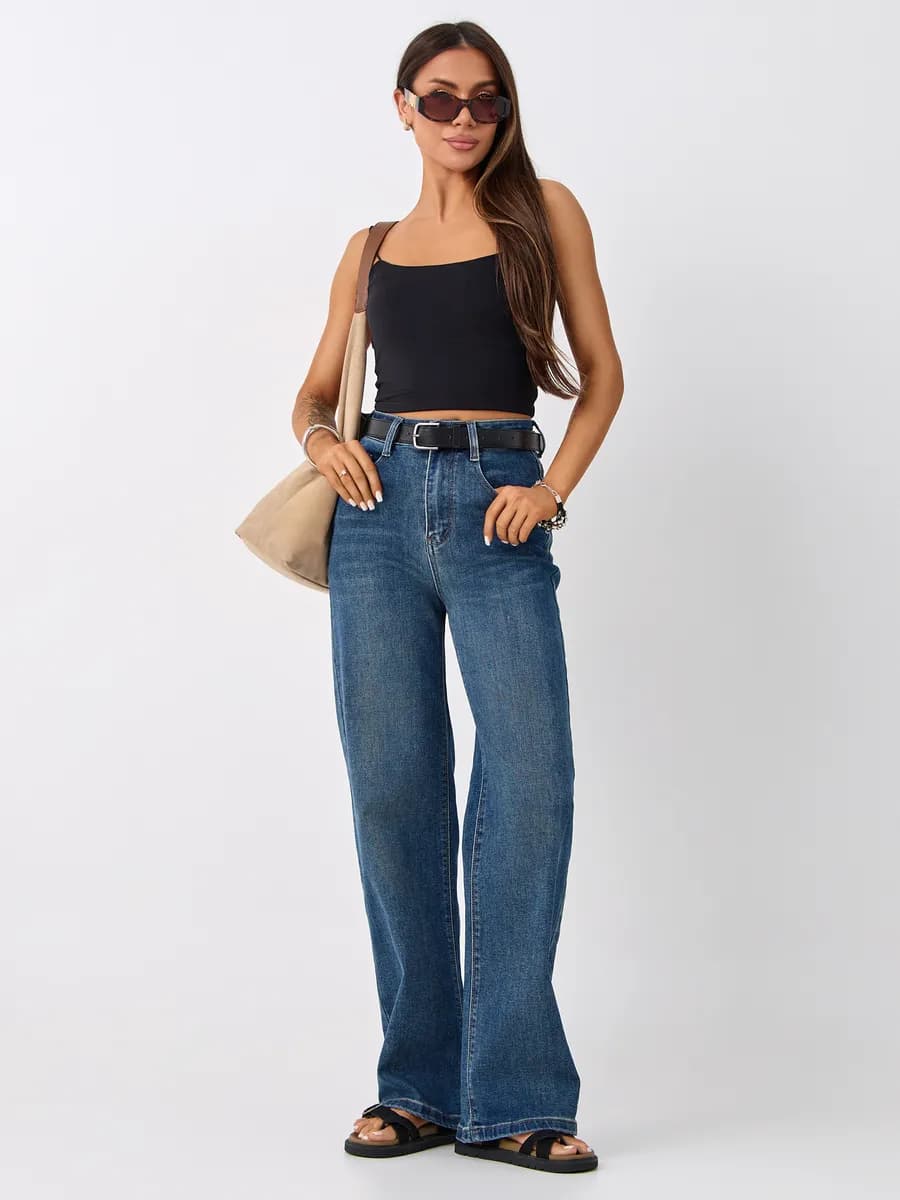 Джинсы прямые трубы - фото 1