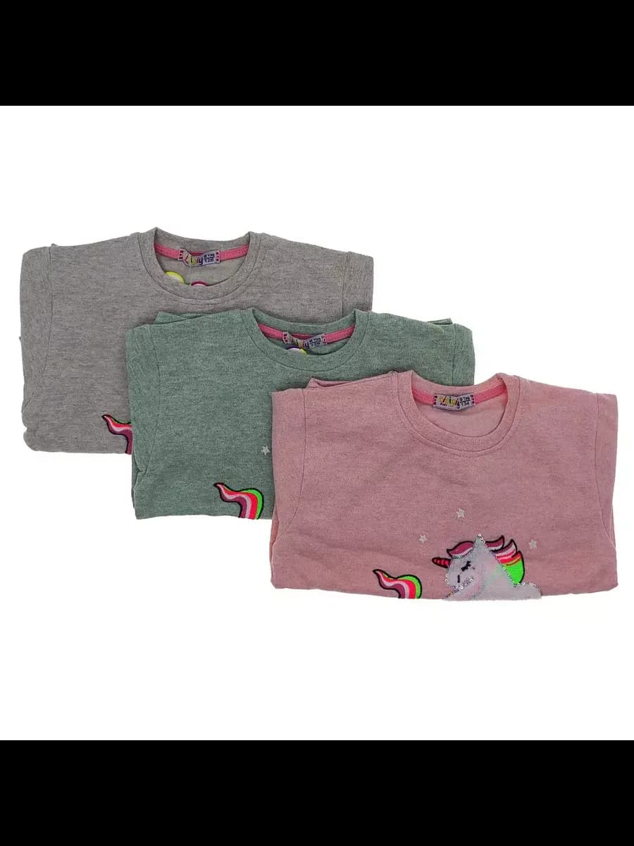 толстовка с декором UNICORN аппликация