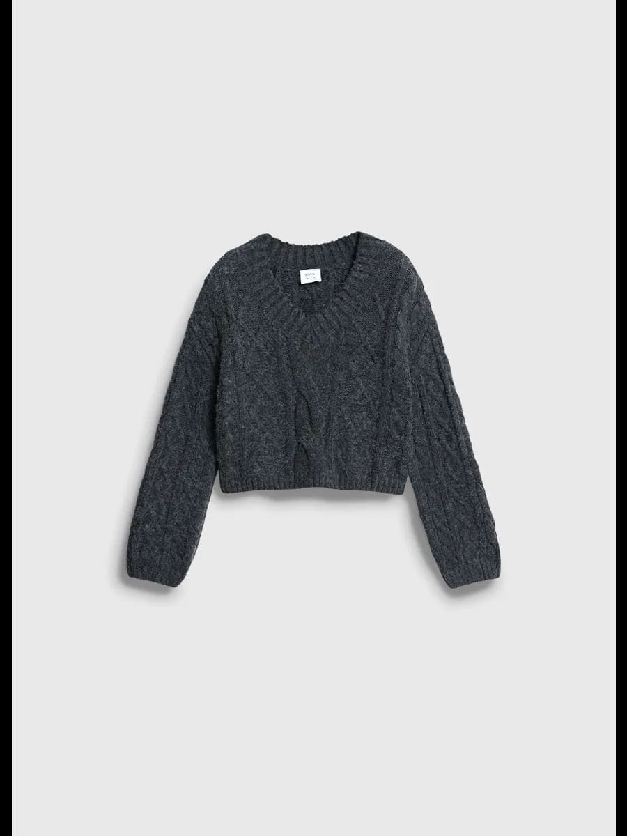 Укороченный вязаный джемпер