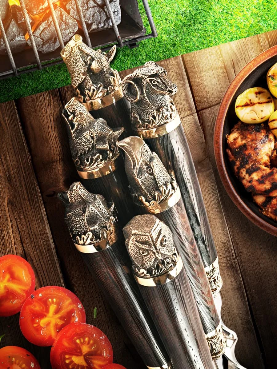 Шампура с деревянной ручкой