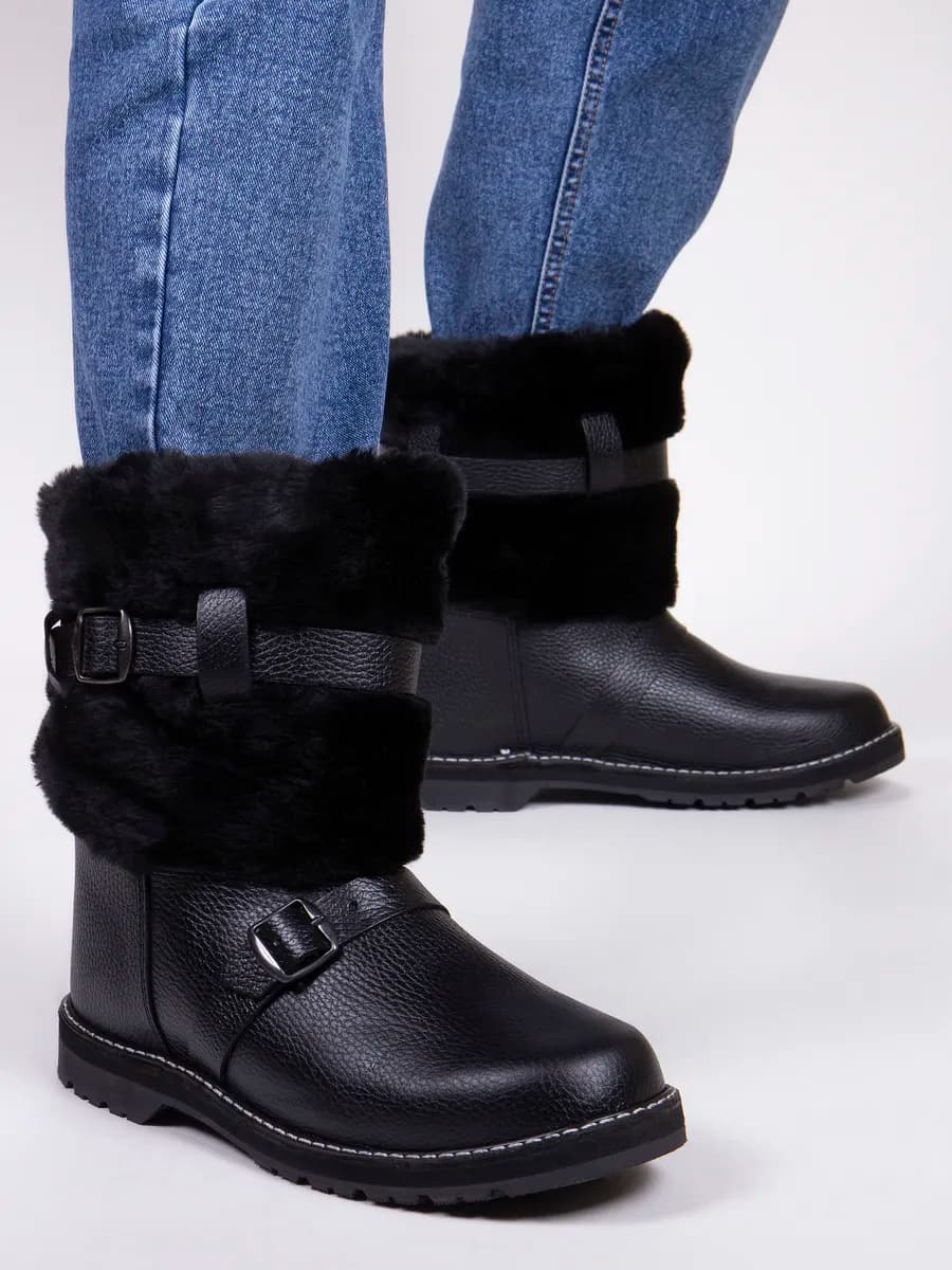 Унты сапоги зимние кожаные рабочие