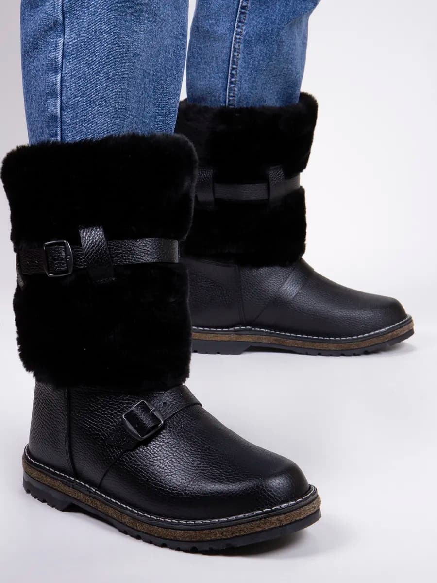 Унты сапоги зимние кожаные рабочие