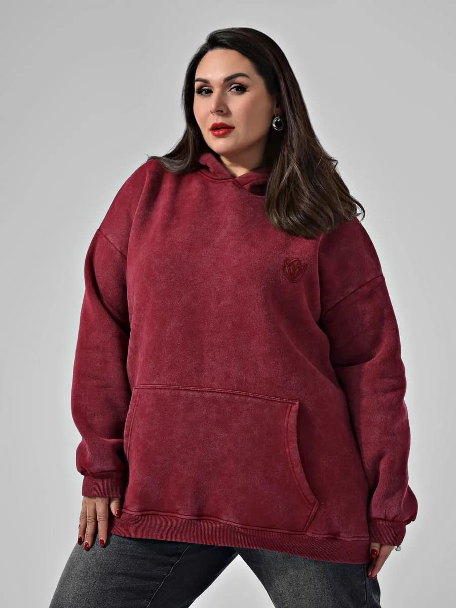 Худи оверсайз тёплое с начесом варенка