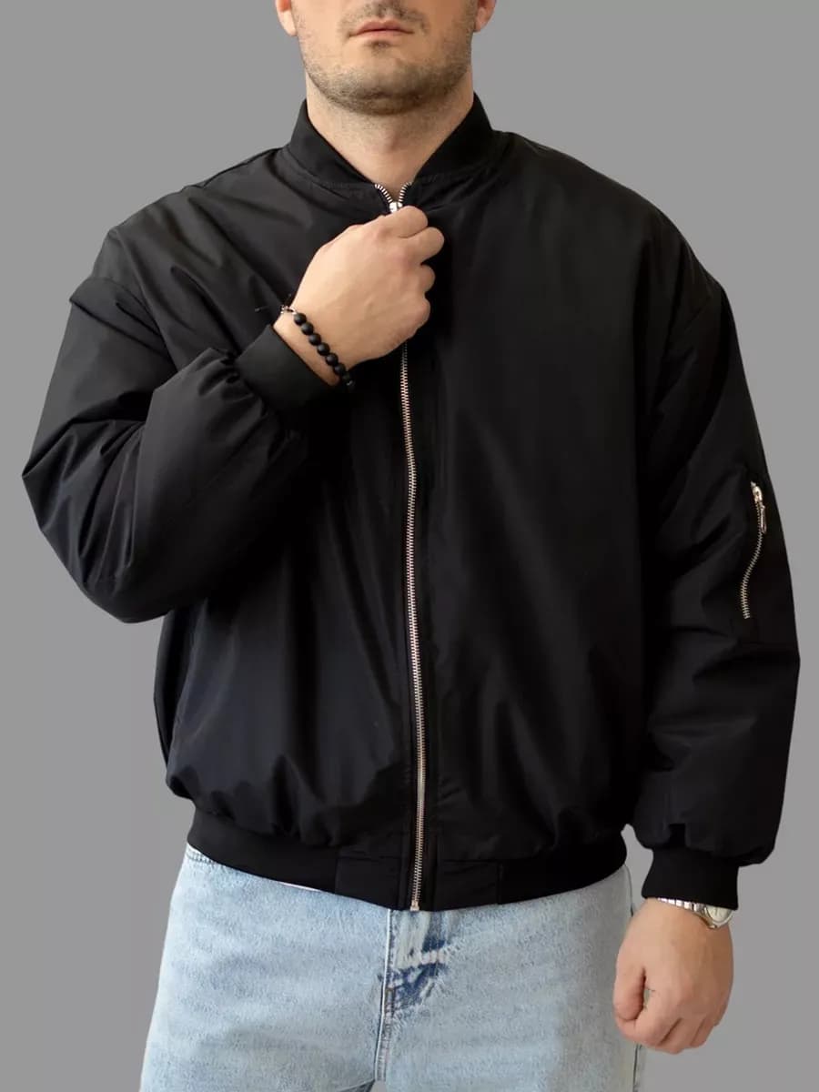 Бомбер оверсайз демисезон утеплённый