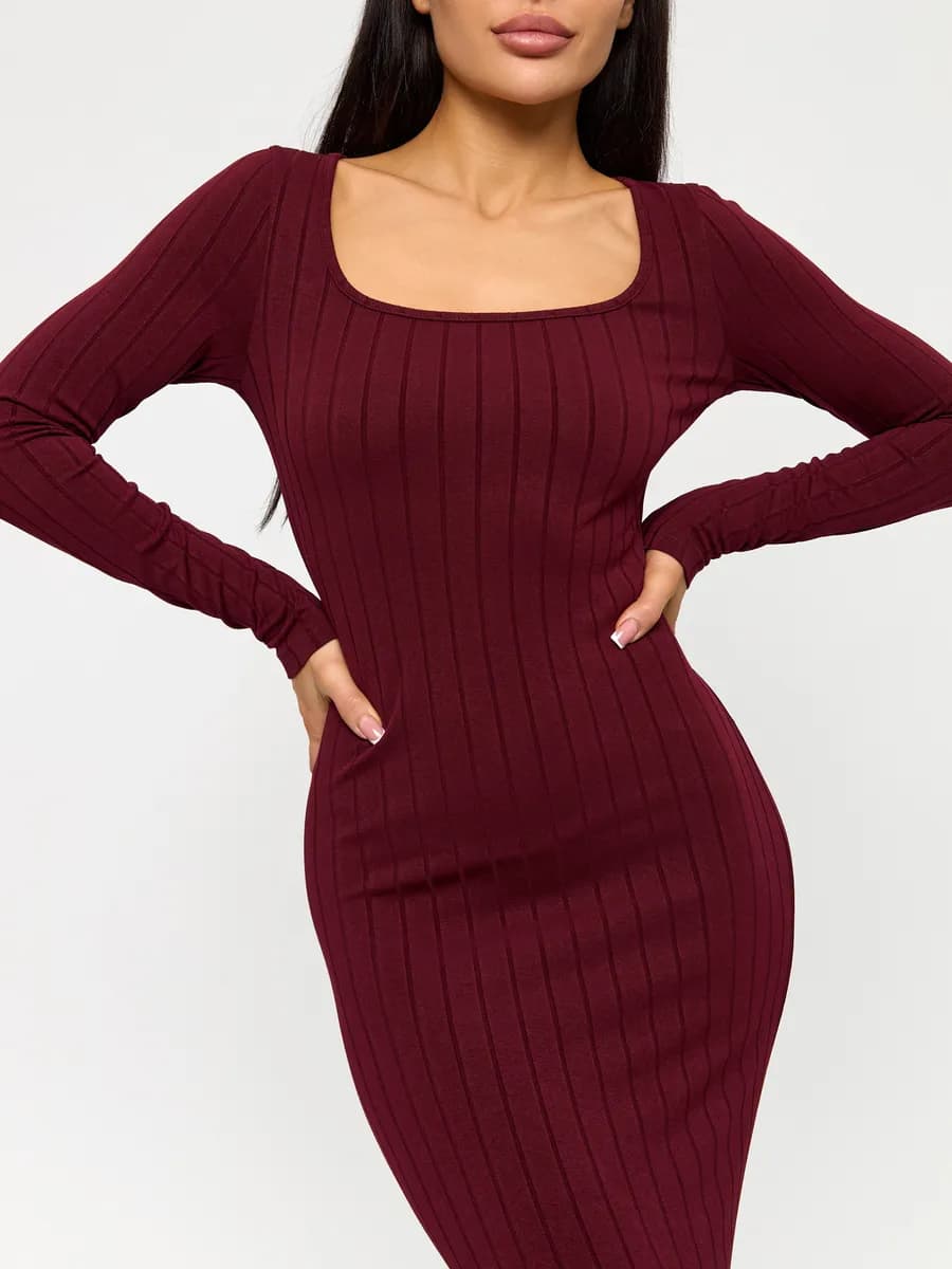 Платье лапша длинное трикотажное