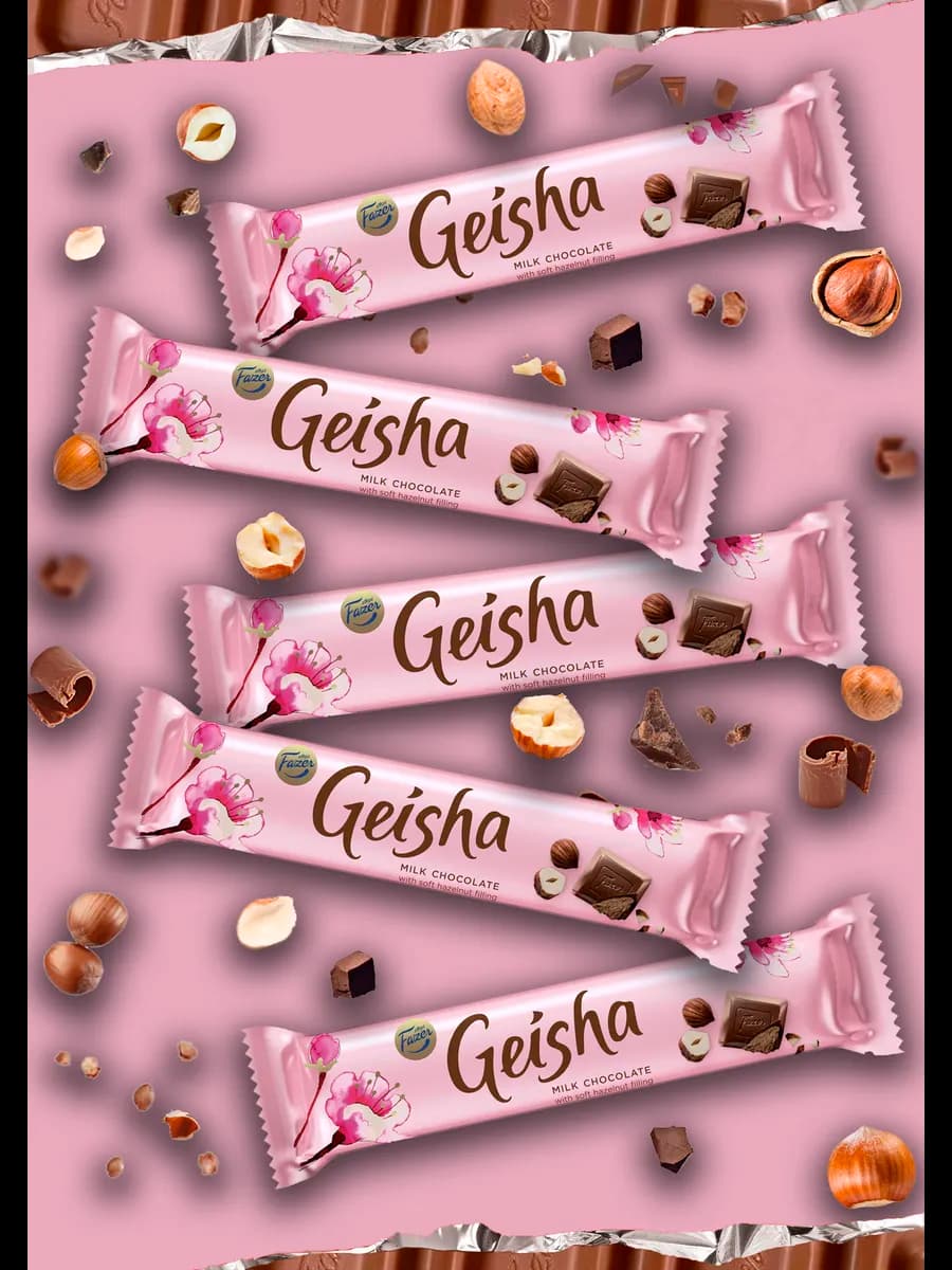 Шоколадный батончик Фазер Geisha с тертым орехом 5 штук