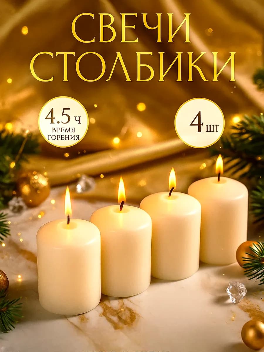 Свечи столбик 4шт 40x50