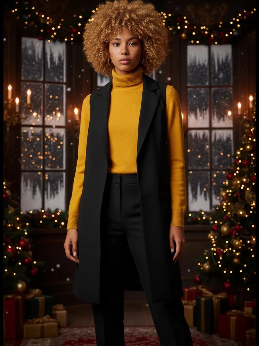 Жилетка костюмная удлиненная