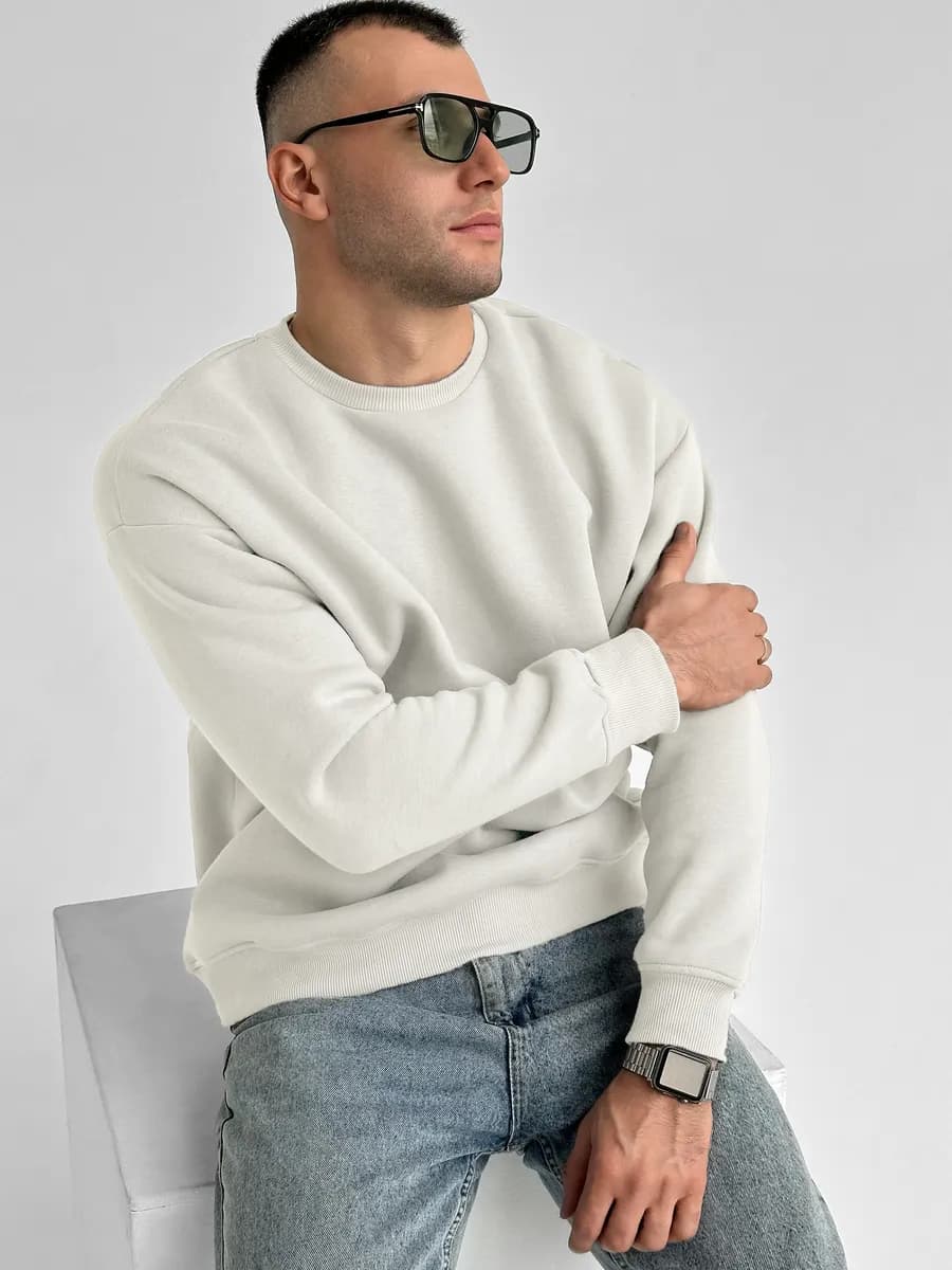 Свитшот оверсайз с начесом - фото 1