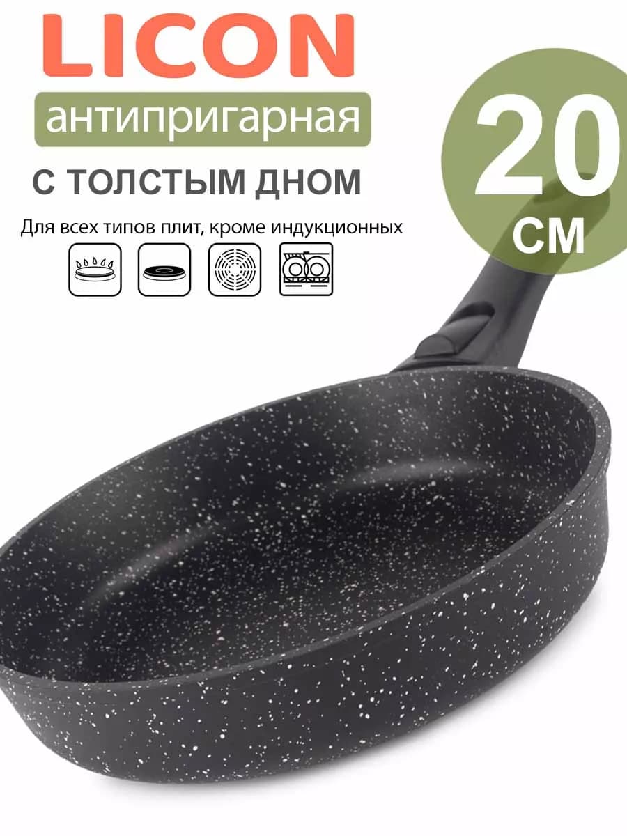 Сковорода антипригарная 20 см со съемной ручкой