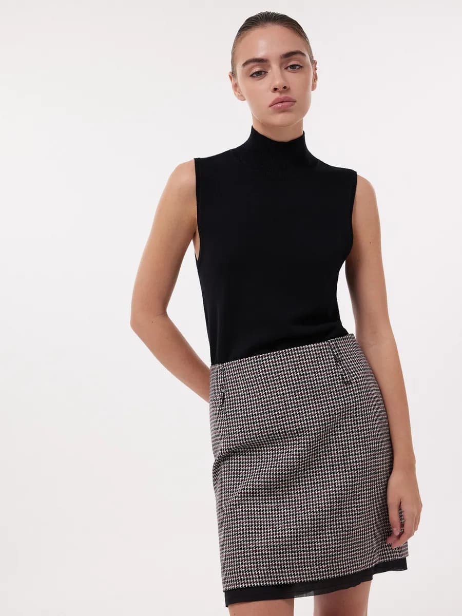 Юбка в «гусиную лапку»