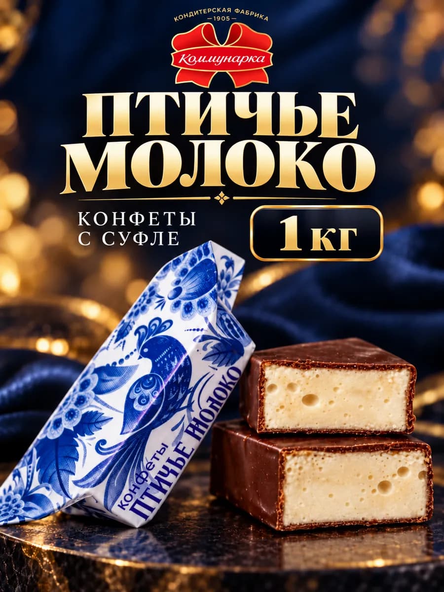 Белорусские конфеты Птичье Молоко 1 кг