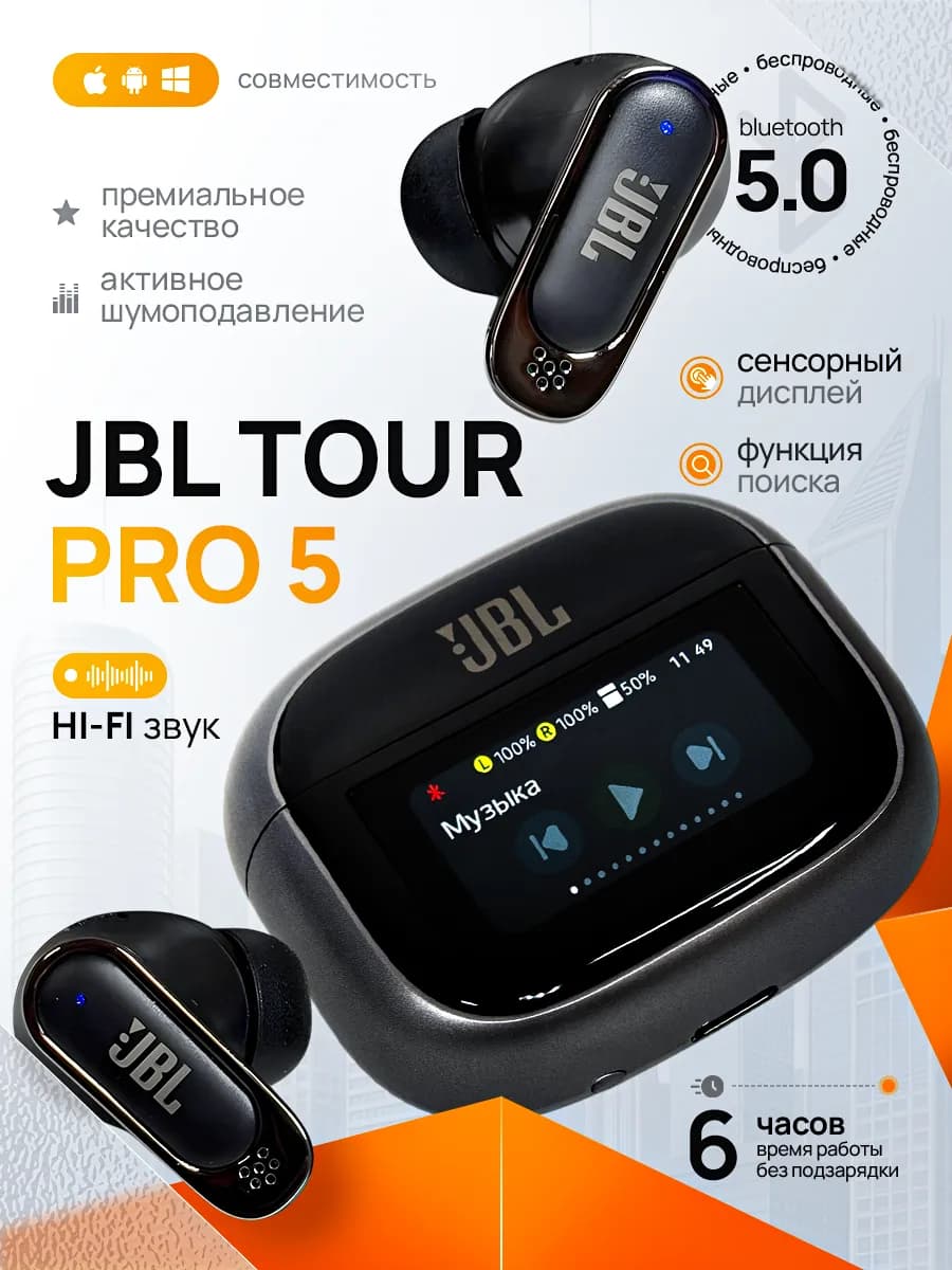 Беспроводные наушники с шумоподавлением и микрофоном