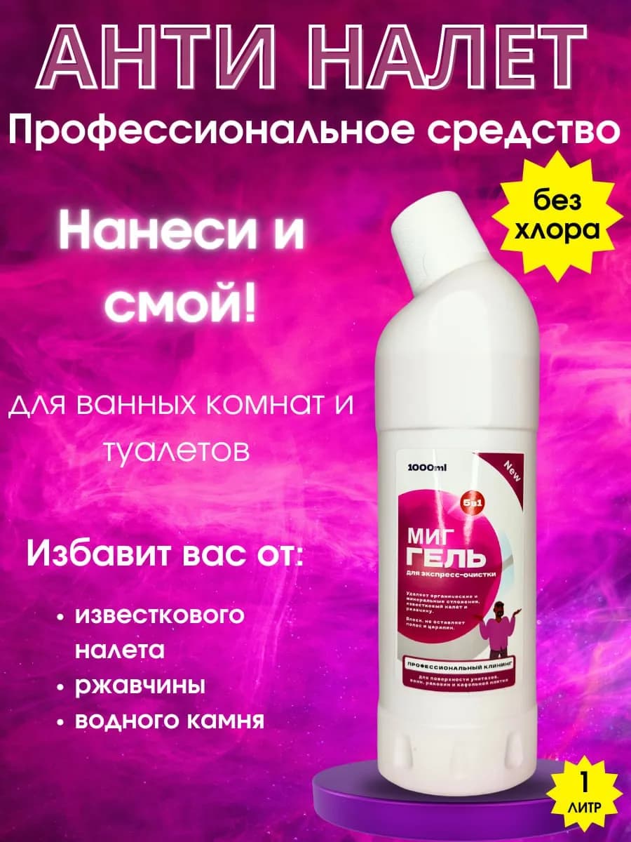 Антиналет средство от известкового налета и ржавчины Миггель