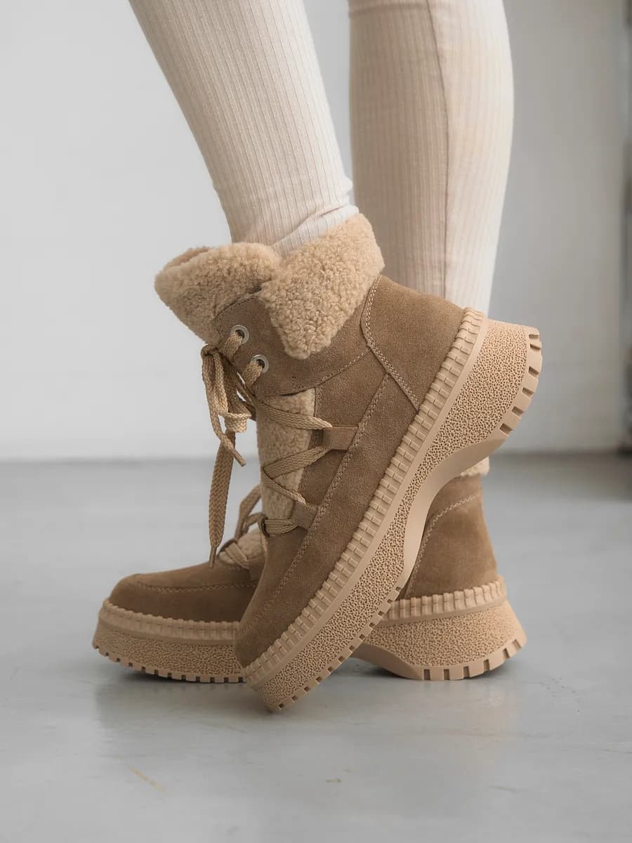 Ботинки зимние натуральная замша