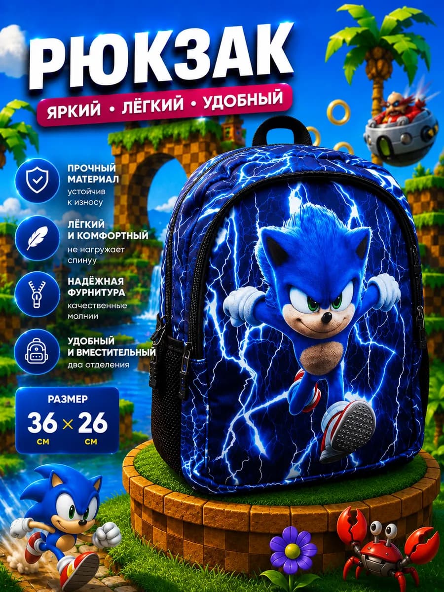 Рюкзак детский Соник Sonic