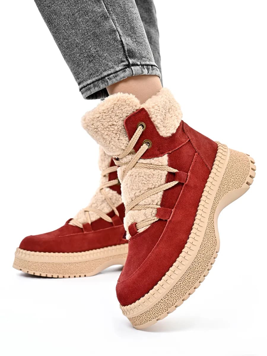 Ботинки зимние натуральная замша - фото 1