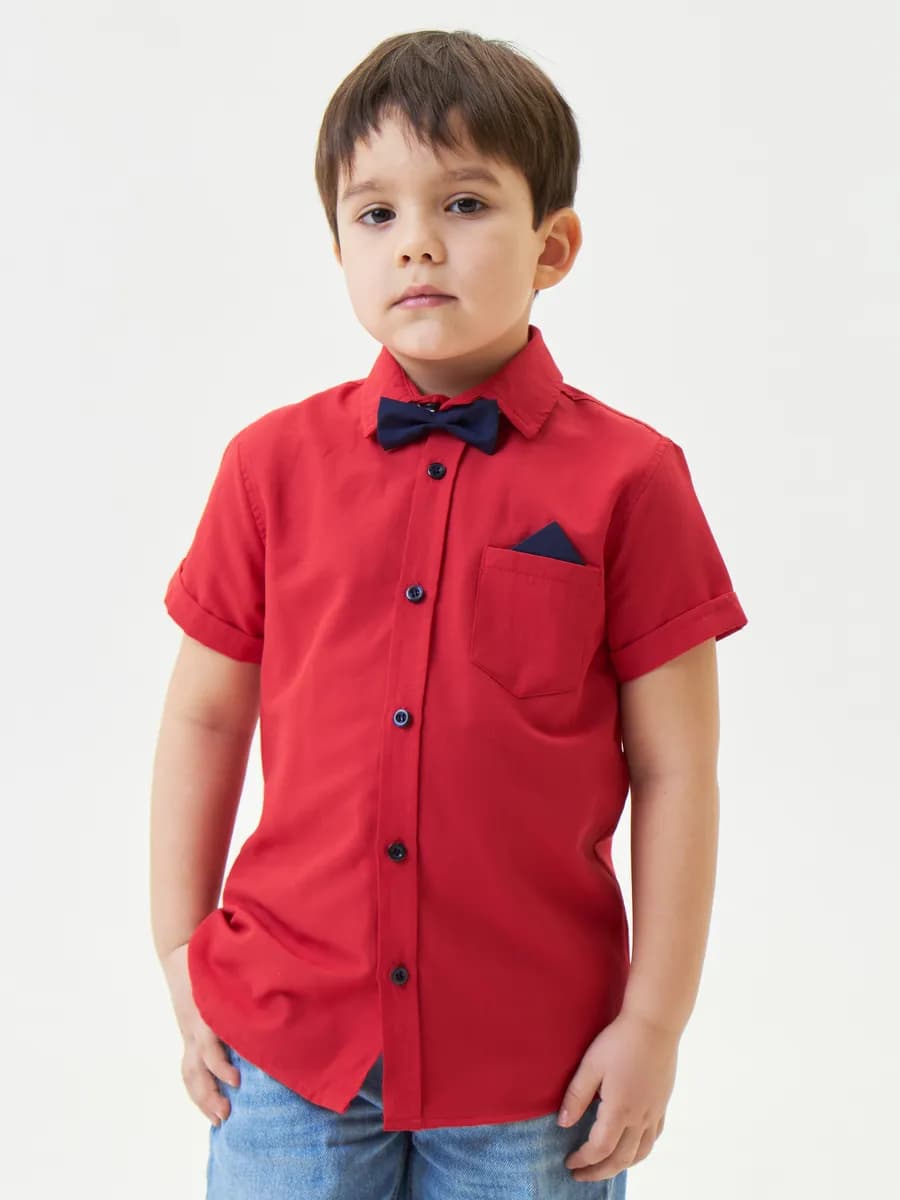 Рубашка для мальчика с коротким рукавом