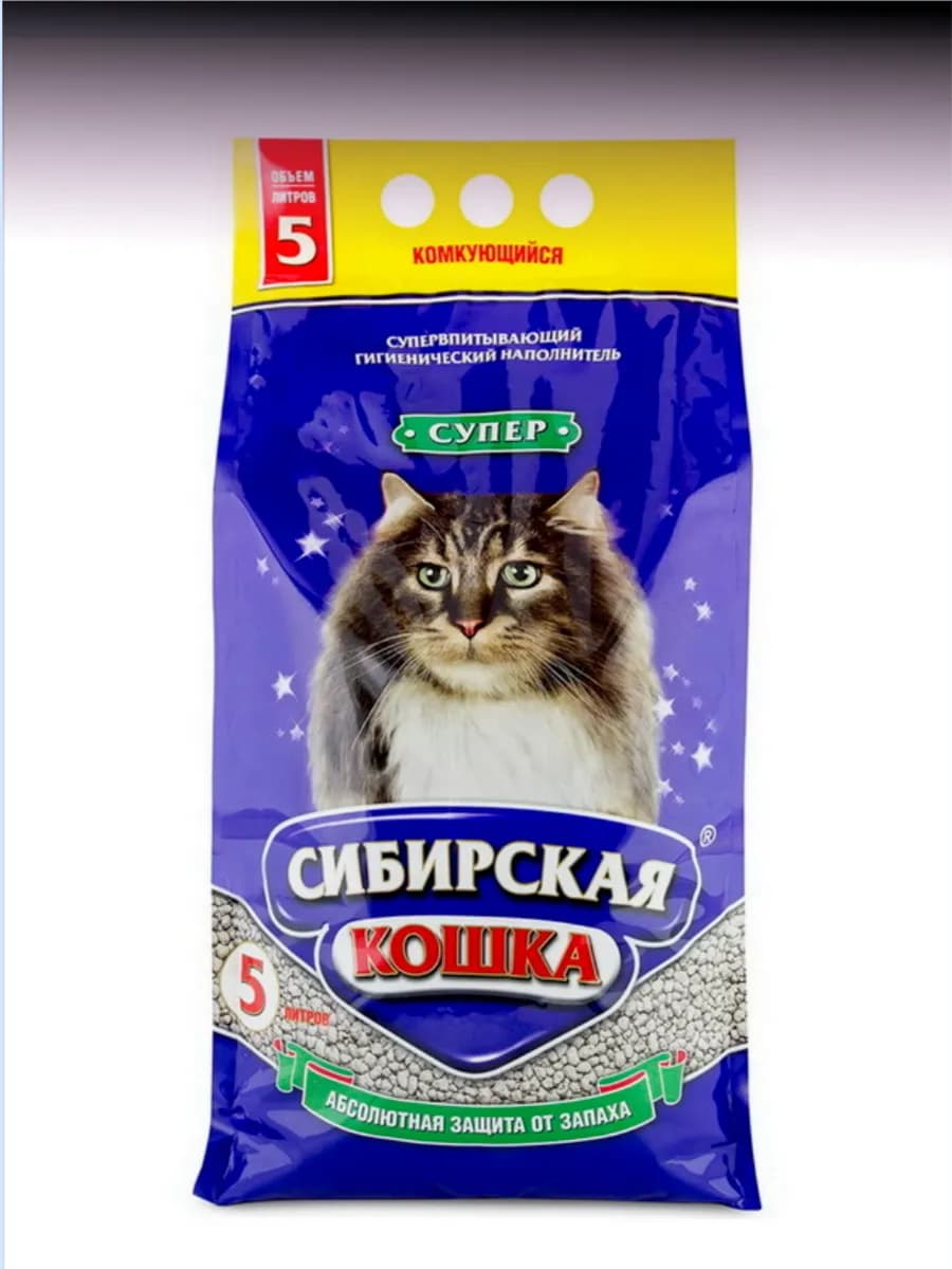 Наполнитель для кошачьего туалета лотка комкующийся 5 л