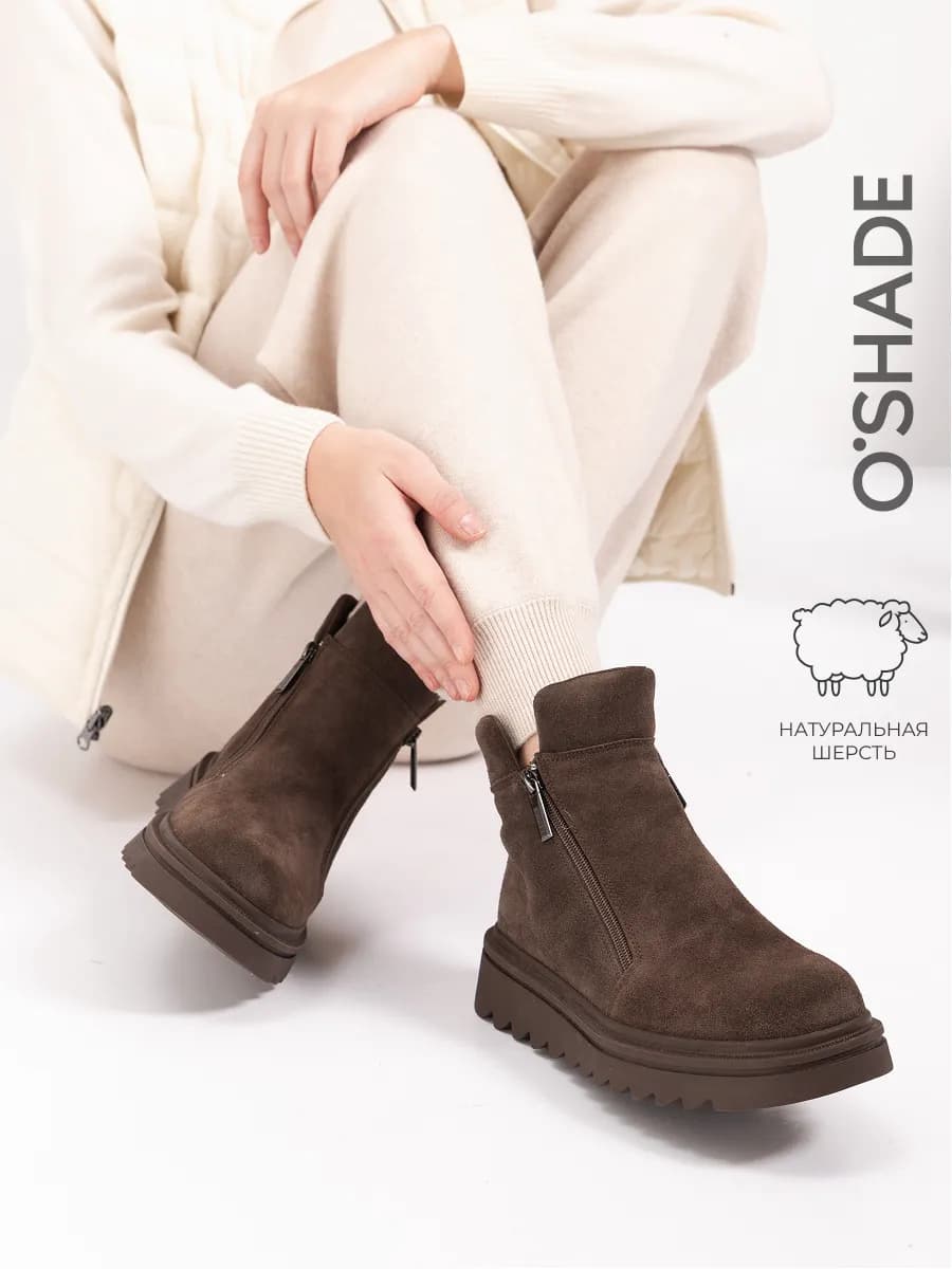 Ботинки женские зимние коричневые